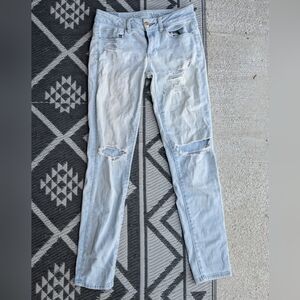 Distressed American Eagle Jeggings